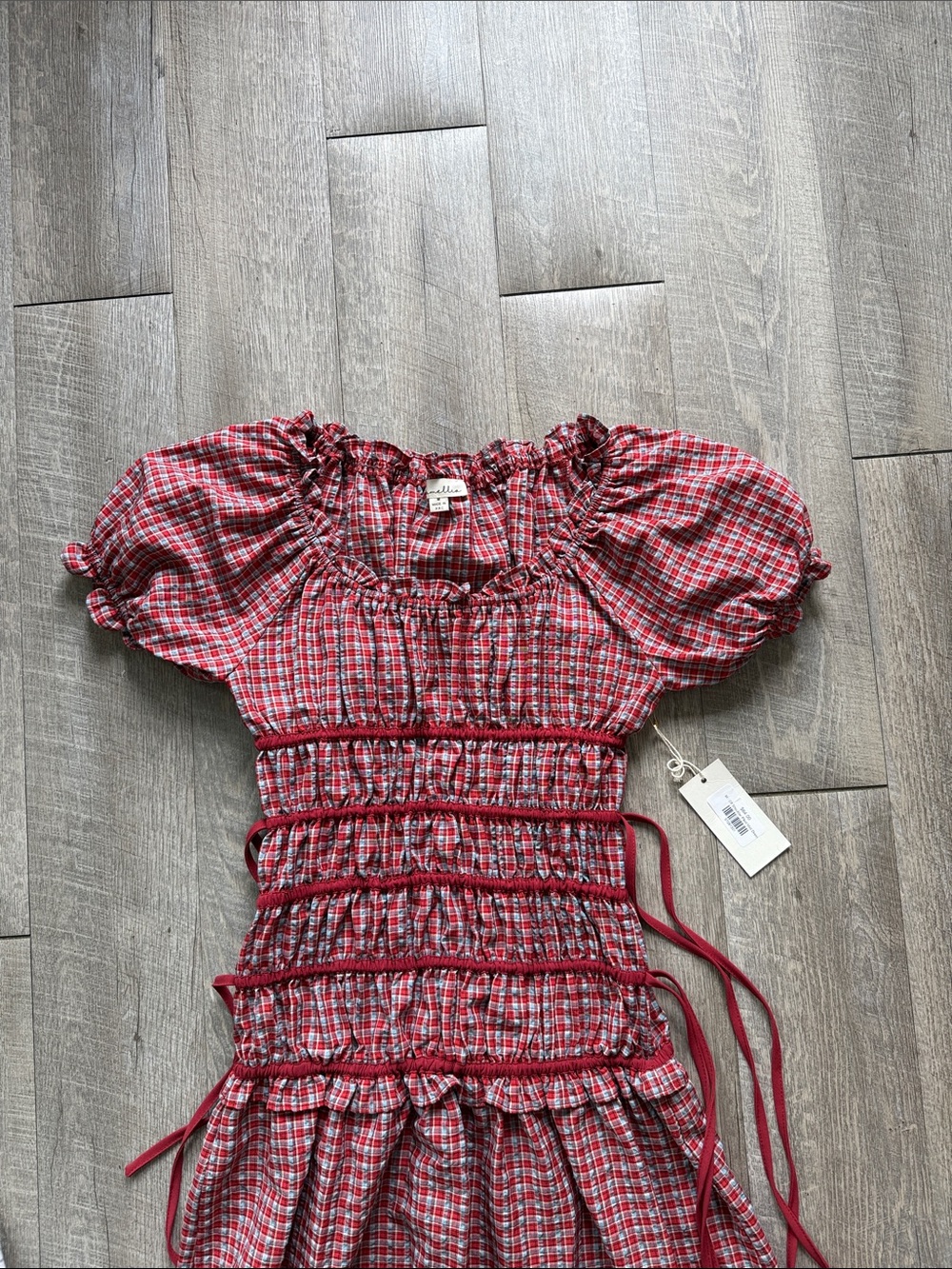 Drop waist gingham dress NWY - Picture 2 of 5